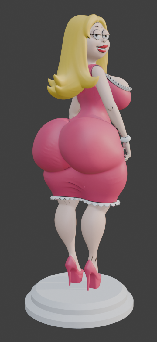 Francine Smith Fan Art – 1/10 Scale Resin Model – 7.5" Unpainted Figurine