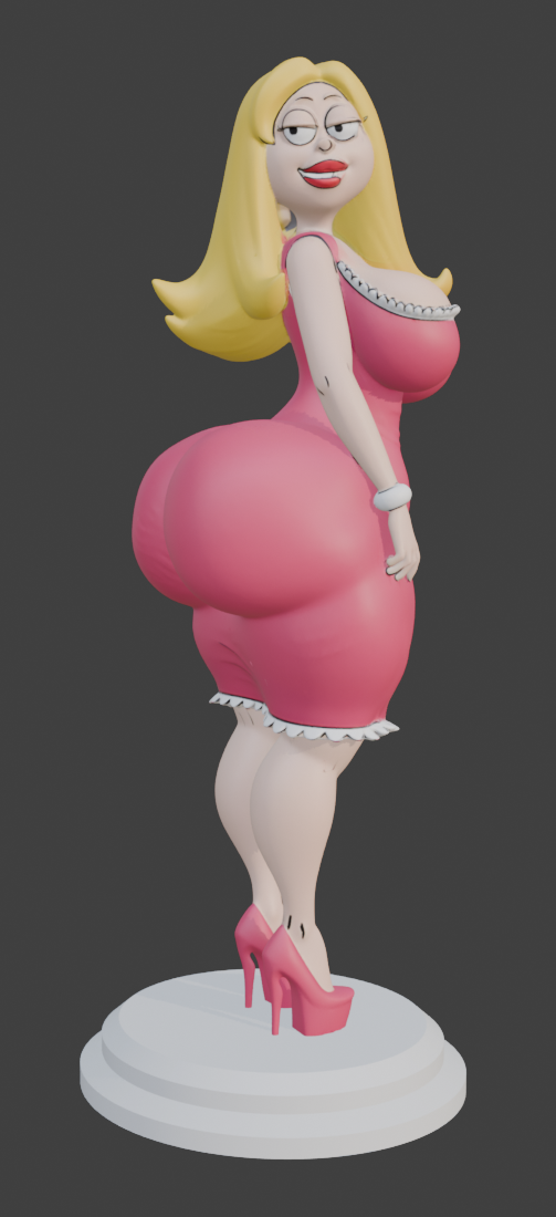 Francine Smith Fan Art – 1/10 Scale Resin Model – 7.5" Unpainted Figurine