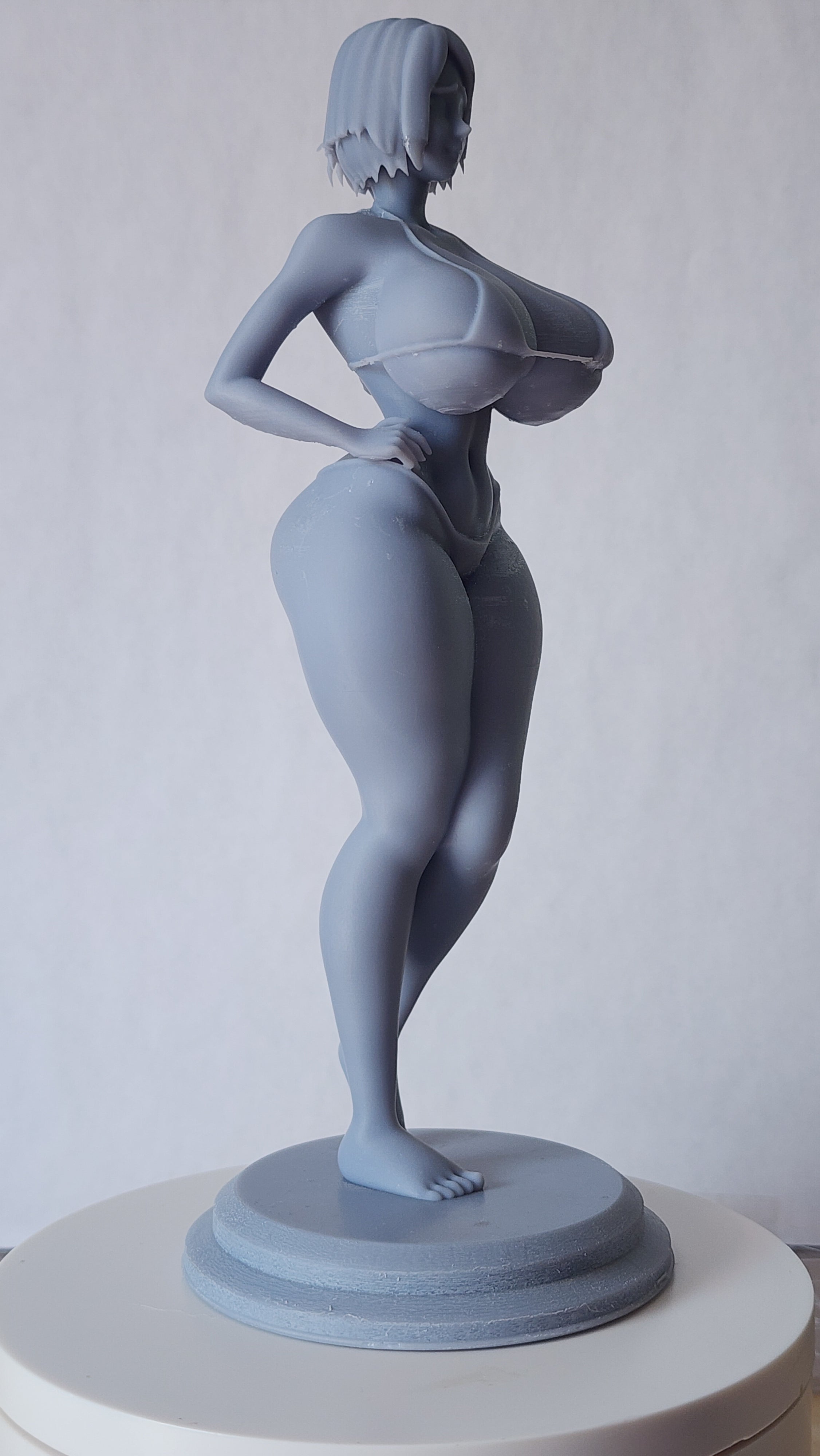 Sakura Haruno Spicy SFW  – Unpainted 3D Printed Figurine Statue Collectible (7" Tall)