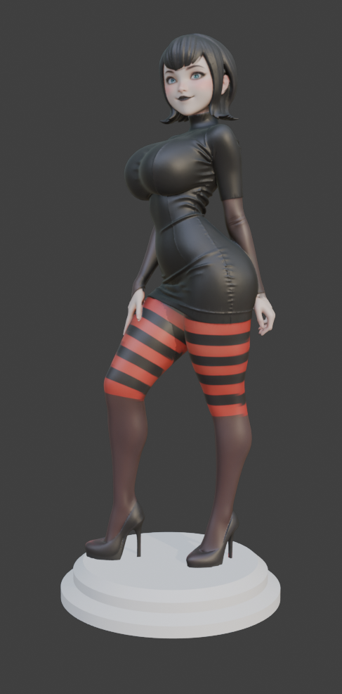 Mavis Dracula Fan Art Figure – 1/10 Scale Vampire Model – 7.5" Unpainted Figure