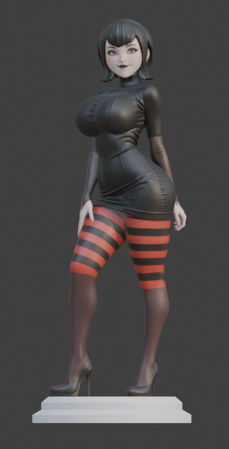 Mavis Dracula Fan Art Figure – 1/10 Scale Vampire Model – 7.5" Unpainted Figure